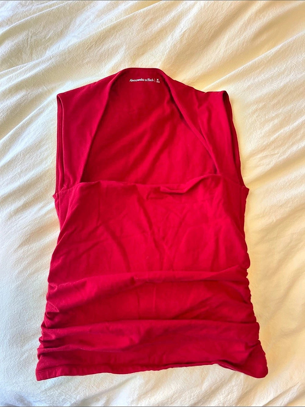 Ruched Red Tank Top Like New